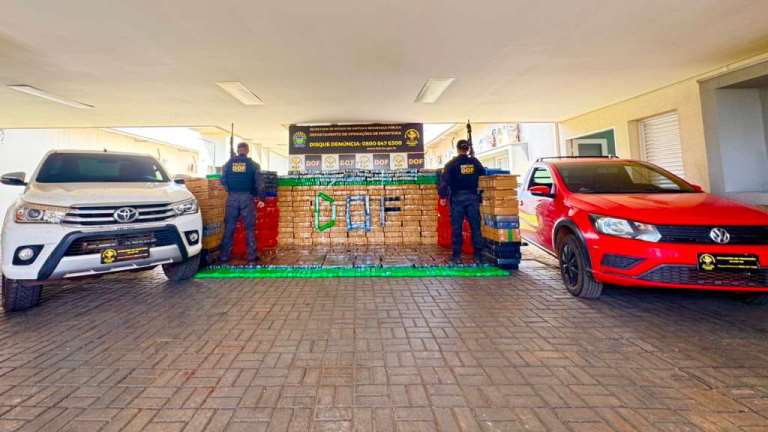 DOF apreende 3,8 toneladas de droga e recupera dois veículos furtados em entreposto em Campo Grande
