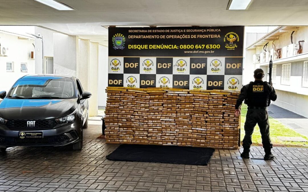 DOF apreende mais de 600 quilos de drogas em entreposto em Bela Vista