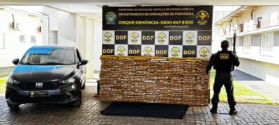 DOF apreende mais de 600 quilos de drogas em entreposto em Bela Vista