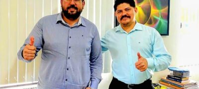 Presidente da ADIMP-MS, Michel Vaz, visita Instituto Municipal de Previdência Social dos Servidores de Antônio João-MS