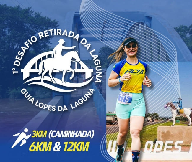 1º Desafio Retirada da Laguna será realizado no dia 23 de novembro em Guia Lopes da Laguna