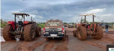 Polícia Militar Rural recupera dois tratores agrícolas furtados na região de Jaraguari