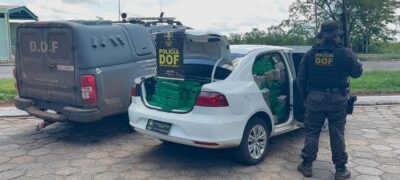 DOF prende dupla com mais de 620 quilos de drogas que seriam entregues em São Paulo