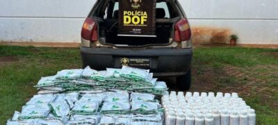 DOF apreende carro carregado com defensivos agrícolas que seriam entregues em Itaporã