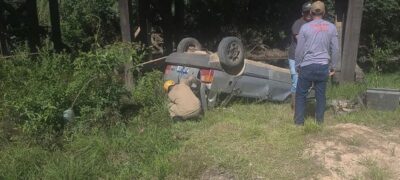 Veículo sofre pane, cai de ponte e três pessoas ficam feridas em Porto Murtinho