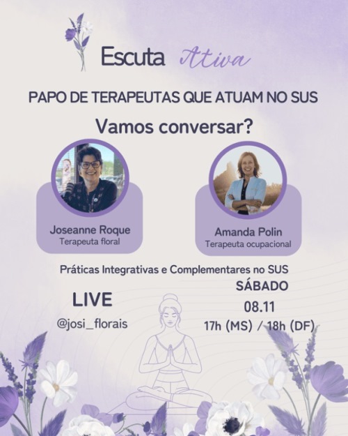 Live debate práticas integrativas no SUS com terapeutas de SP e MS