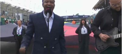 Thiaguinho relembra infância em MS após cantar hino nacional na F1: ‘Emoção’