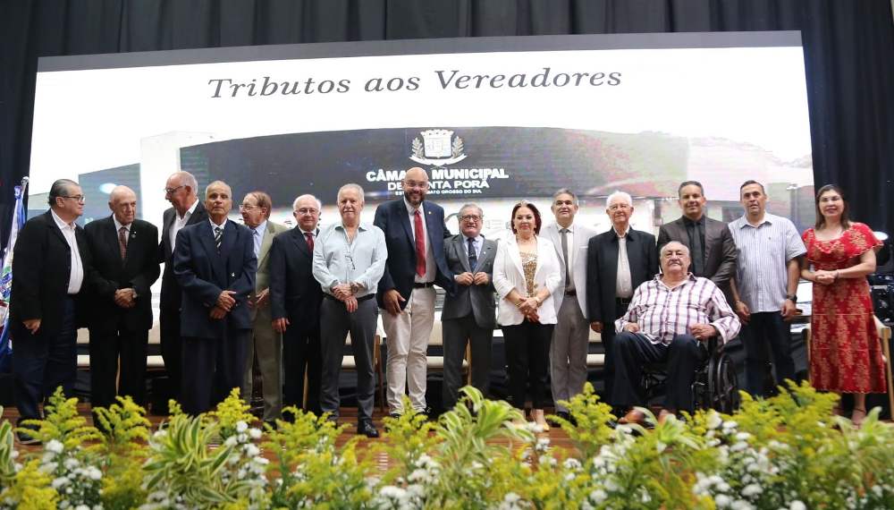 Sessão solene “Legado Pontaporanense – Tributo a Vereadores” homenageia ex-parlamentares de várias décadas em Ponta Porã