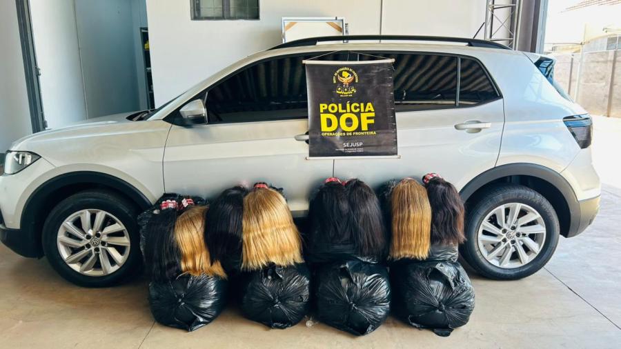 DOF apreende 257 quilos de cabelo humano avaliados em mais de R$ 2,5 milhões