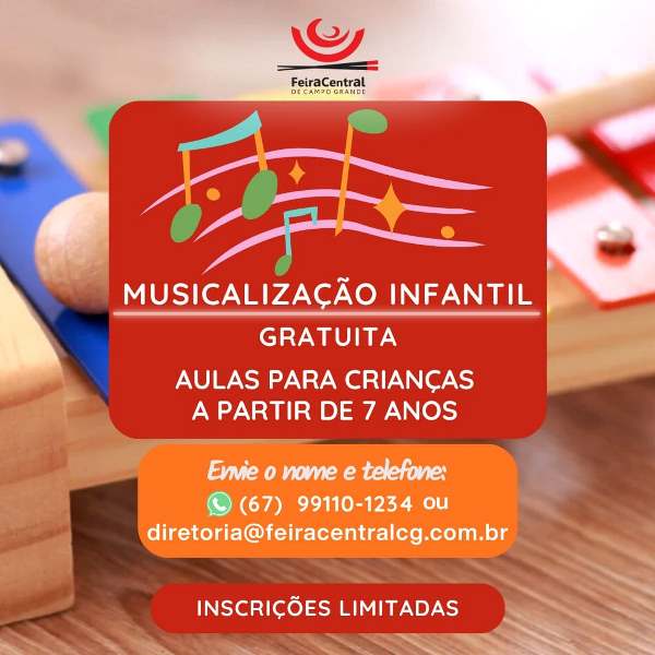 Feira Central inicia oficinas gratuitas de musicalização infantil nesta quinta-feira (11)