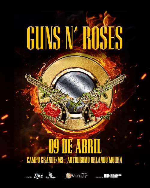 Campo Grande/MS entra para a rota mundial do rock com Guns N’ Roses em 2026