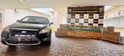 Foragido da Justiça é preso pelo DOF com carro roubado carregado com mais de 720 quilos de drogas