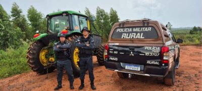 Polícia Militar Rural recupera trator furtado avaliado em alto valor e reforça combate aos crimes no campo