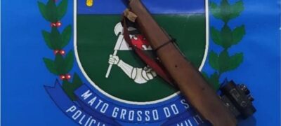 PM de Bela Vista apreende arma de fogo durante verificação de denuncia de furto de gado