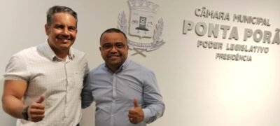 Vice-prefeito Dr. Patrick Derzi realiza visita institucional à Câmara Municipal de Ponta Porã