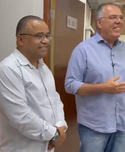Prefeito Eduardo Campos visita presidente da  Câmara Jelson Bernabé e reforça parceria institucional