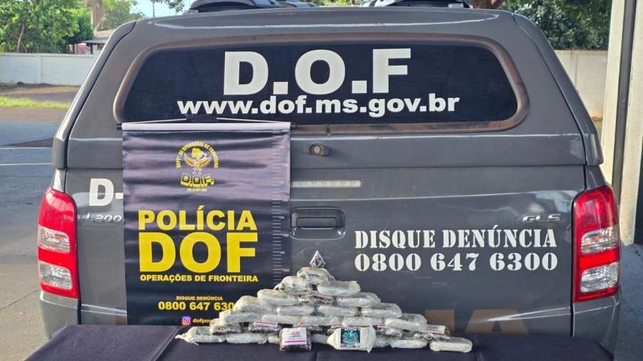 DOF prende mulher com droga presa ao corpo em Maracaju