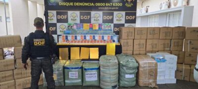 DOF apreende van com mais de R$ 800 mil em materiais de descaminho