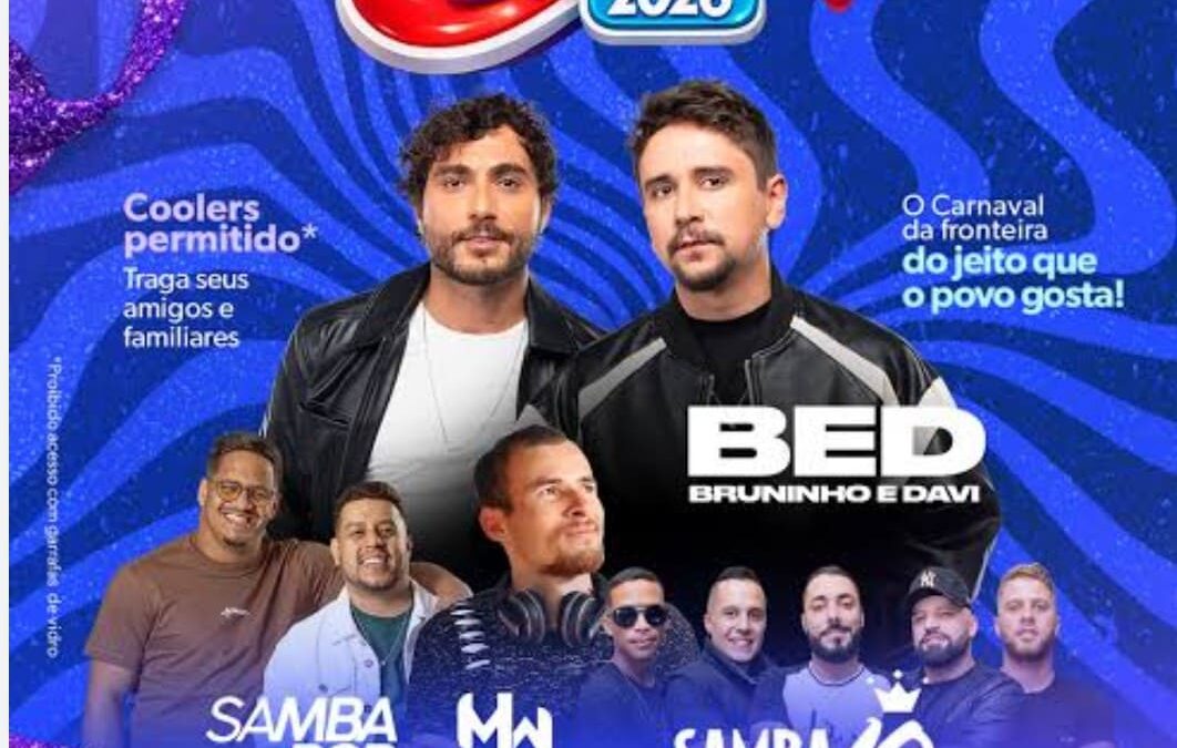 Bela Folia 2026 começa nesta sexta-feira e consolida a Prainha do Pompilho como palco da maior festa popular de Bela Vista