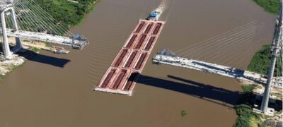 Faltam 100 metros para ponte unir Brasil e Paraguai em Porto Murtinho