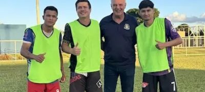 Prefeito Neco Pagliosa acompanha início dos preparativos do time de Caracol para a Copa Assomasul 2026