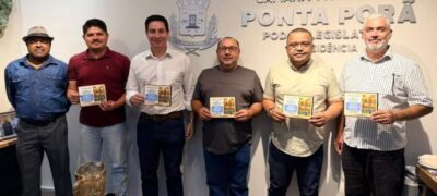 Presidente da Câmara recebe diretoria dos Institutos de Previdência do MS e formaliza evento em Ponta Porã