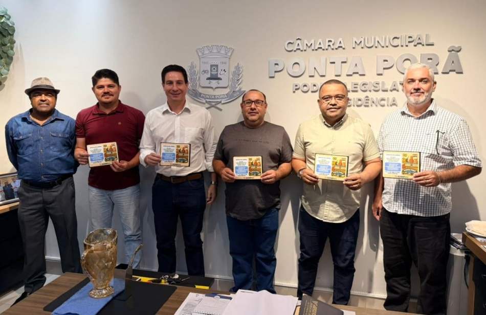 Presidente da Câmara recebe diretoria dos Institutos de Previdência do MS e formaliza evento em Ponta Porã