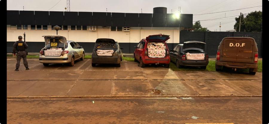 DOF intercepta comboio com cigarros e mercadorias do Paraguai