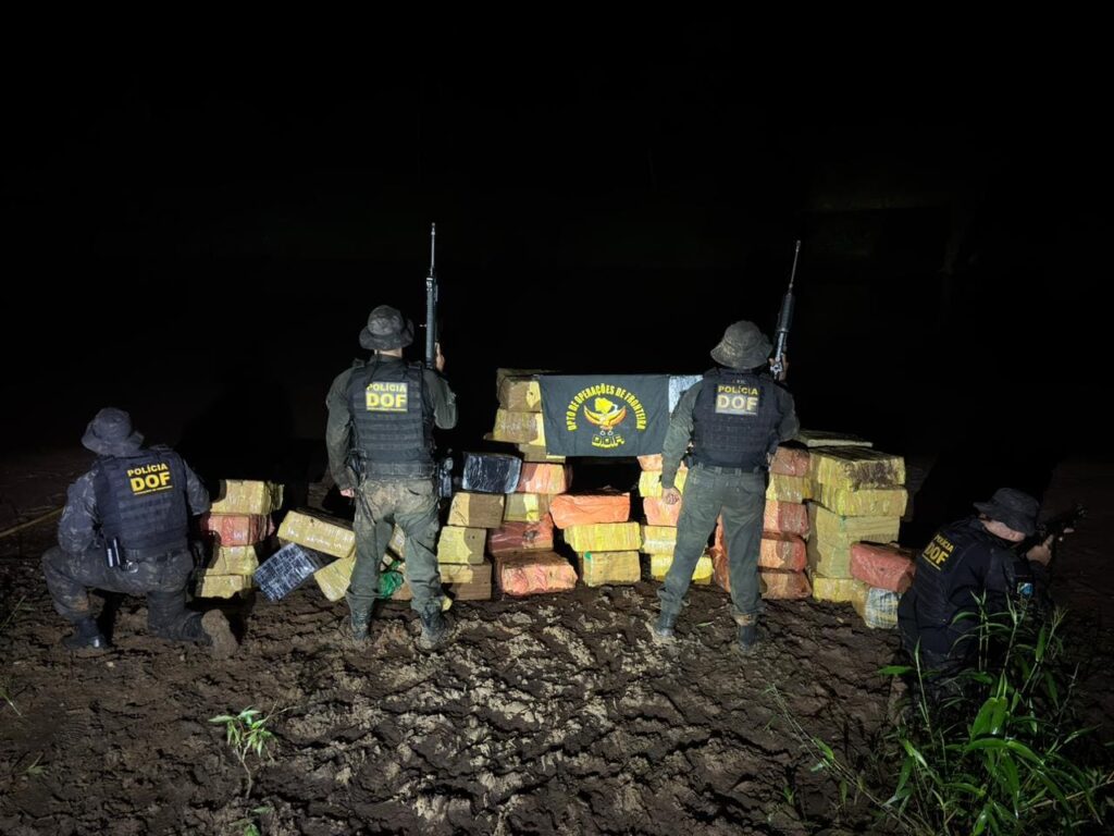 DOF apreende 1,5 tonelada de drogas às margens do Rio Apa