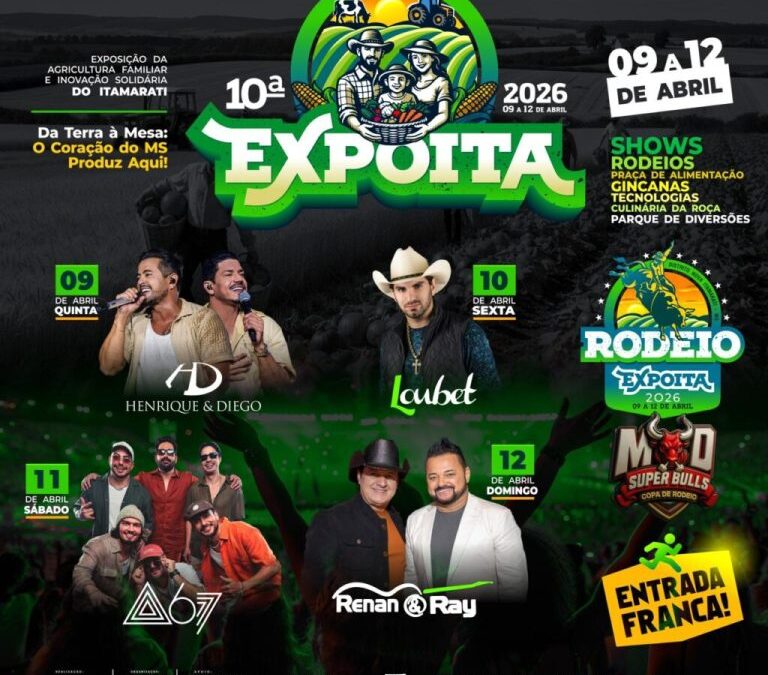 EXPOITA 2026 transforma Nova Itamarati em vitrine da agricultura familiar em Mato Grosso do Sul