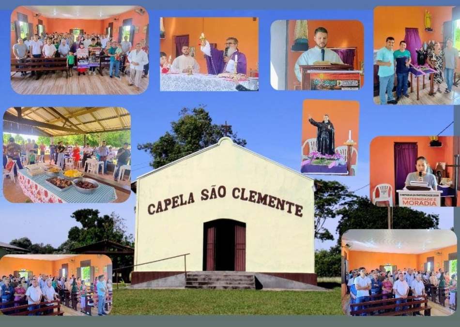 Capela São Clemente celebra 91 anos com missa e churrasco comunitário em Bela Vista