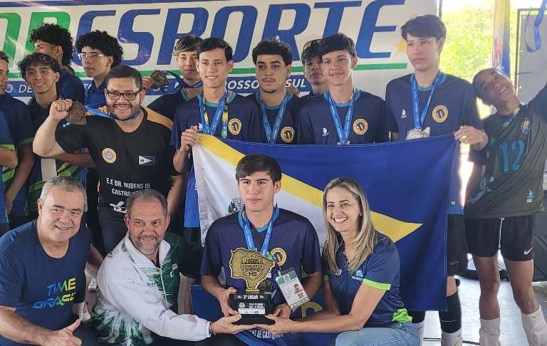Caracol: Escola Dr. Rubens conquista 3º lugar nos Jogos Escolares de MS e garante acesso à 2ª divisão