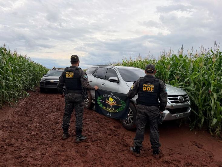 DOF recupera SW4 furtada após perseguição em Laguna Carapã