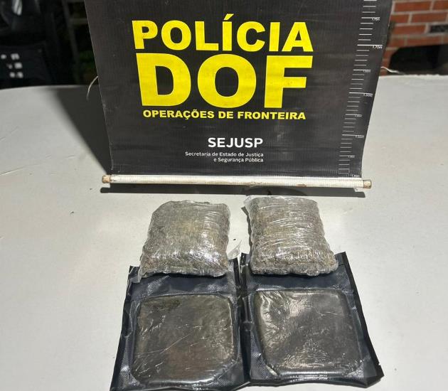 DOF prende homem com skunk e haxixe durante em Coronel Sapucaia