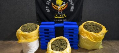DOF prende dupla com maconha e skunk após perseguição em Tacuru