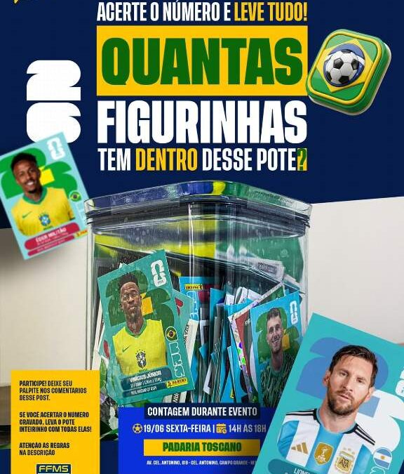 Federação de Futebol de MS promove tarde de troca de figurinhas da Copa