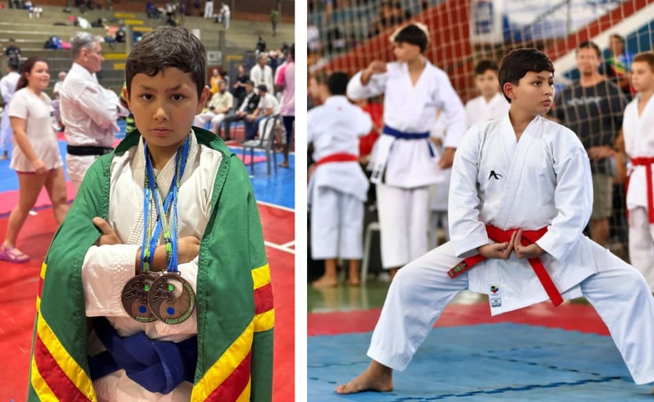 Jovem talento de Bela Vista, Joaquim Cunha Pedrosa se destaca no karatê e já soma oito medalhas