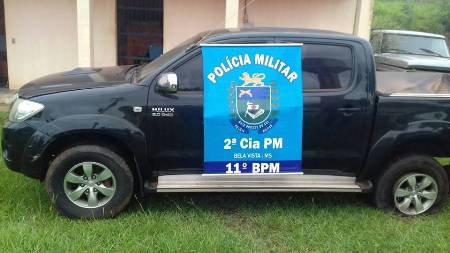 Polícia Militar de Bela Vista recupera caminhonete roubada.