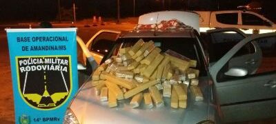 Mulher é presa e adolescente apreendido com 64 quilos de maconha