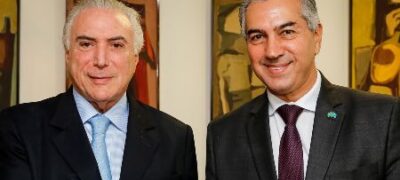 Reinaldo Azambuja reforça em almoço com Temer compensação de perdas com Lei Kandir e repactuação de dívida com o BNDES