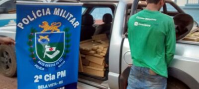 Polícia Militar de Bela Vista apreende camionete carregada de droga