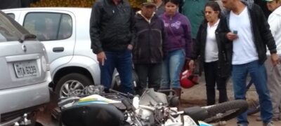 Policial fica gravemente ferido durante perseguição de moto na Barão do Ladario em Bela Vista
