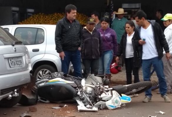 Policial fica gravemente ferido durante perseguição de moto na Barão do Ladario em Bela Vista