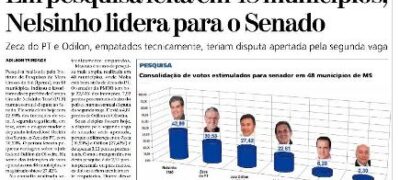 Nelsinho Lidera novamente as pesquisas ao Senado