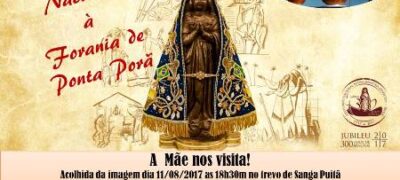 Imagem peregrina de Nossa Senhora Aparecida chega em Ponta Porã nesta quinta-feira 10/8