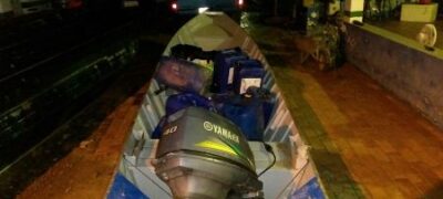 PMA prende dois traficantes de Coxim no rio Taquari depois de fuga da PRE em Corumbá abandonando carro com 98 kg de pasta base e 4 kg cocaína pura