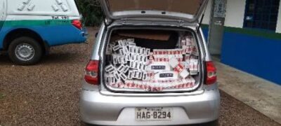 PMA apreende veículo carregado com cigarros contrabandeados do Paraguai