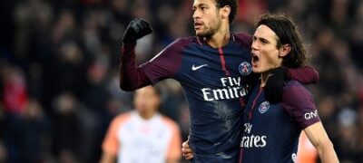 Neymar marca duas vezes em goleada do PSG e noite histórica para Cavani
