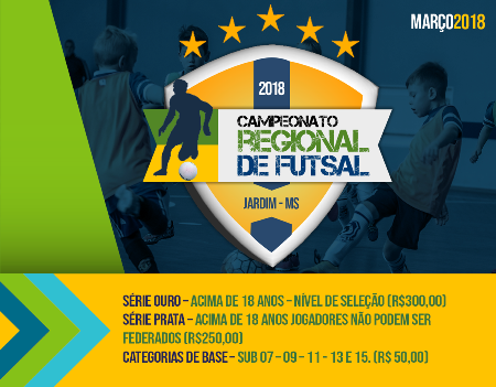Prefeitura de Jardim abre inscrições para o Campeonato Regional de FUTSAL