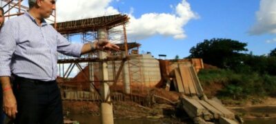 Ponte em Guia Lopes da Laguna deve ficar pronta em até 90 dias, diz Reinaldo Azambuja